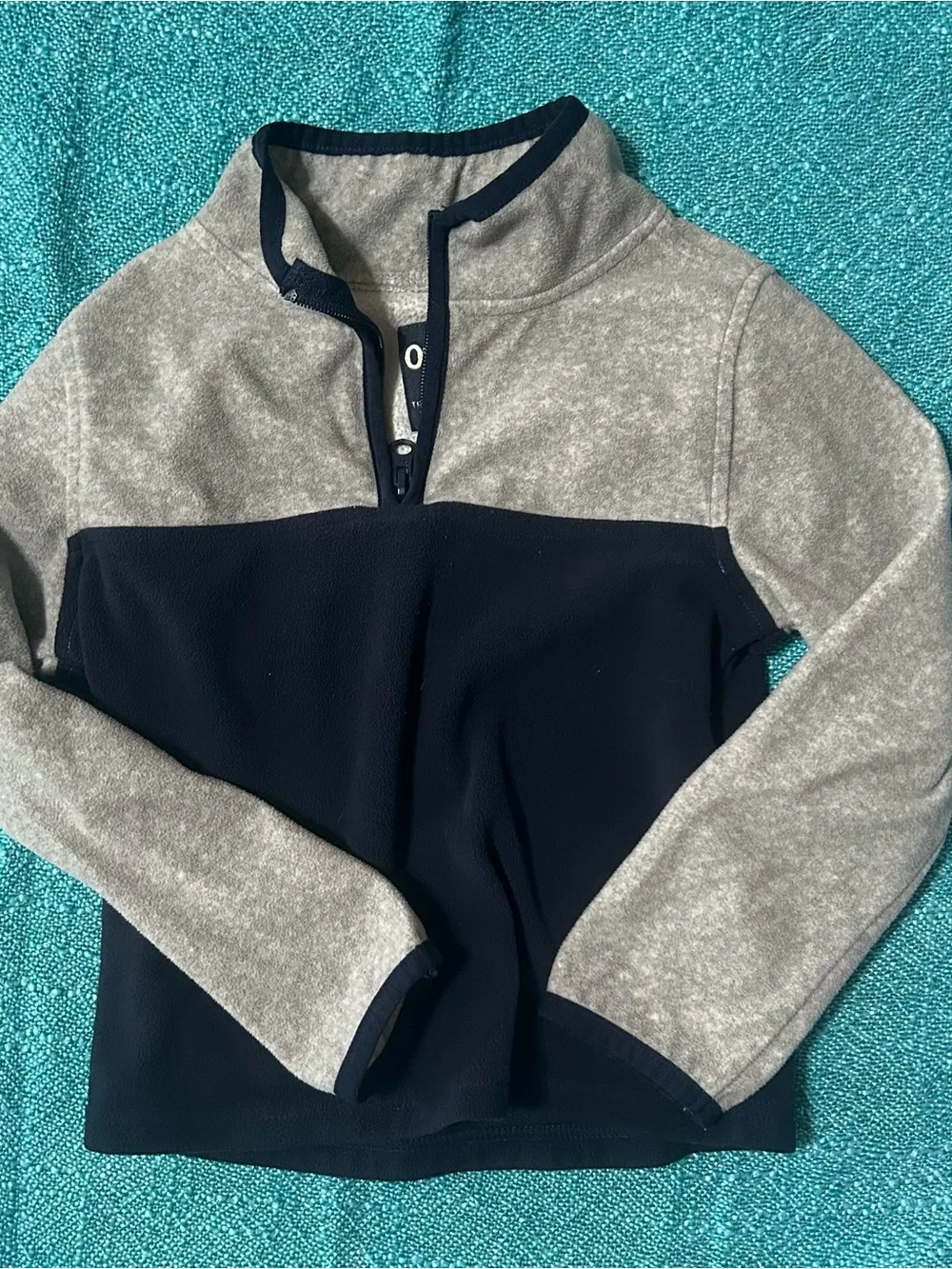 OshKosh B'gosh Navy and Light Gray Kids Zip Pullover Size 5T